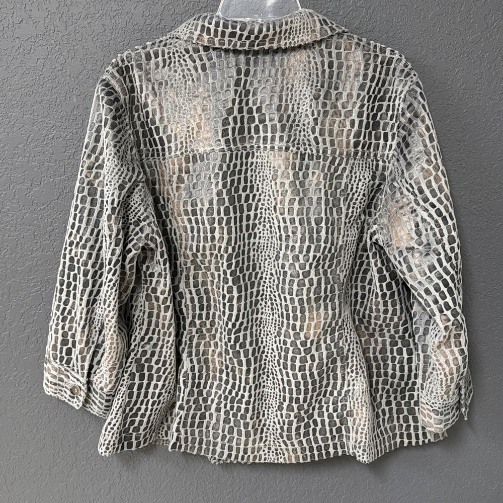 RUBY RD WOMAN Size 16W Crocodile Print Jacket/Coat - Picture 4 of 7